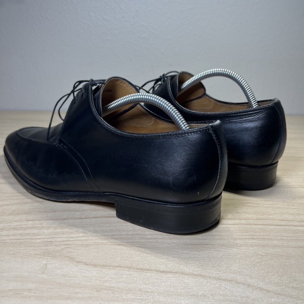 Magnanni Basilio Black Leather Oxford Apron Toe Made in Spain Men's 10 (12436) - Picture 8 of 13